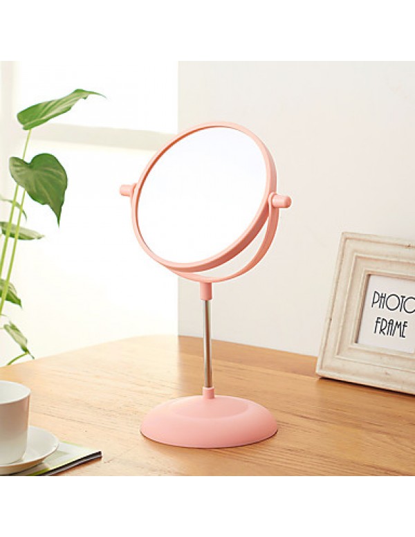 Makeup Desktop Rotatable Three Candy Colors Cosmetic Makeup Mirror Easy To Carry Portable Compact Beauty Mirror  