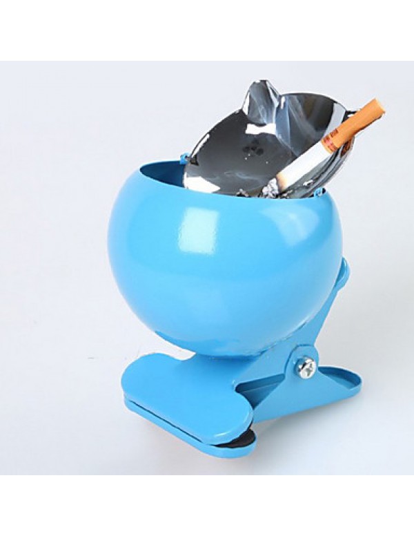 Fashion New Type Stainless Steel Lidded Clip Ashtray - 3 Colours Avaliable  