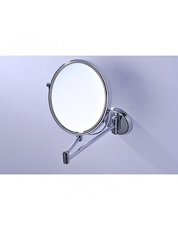 360 Degree Rotating 2X Magnifying Antique Brass Plating Finished 8-inch Solid Stainless Steel Wall Mount Cosmetic Mirror  