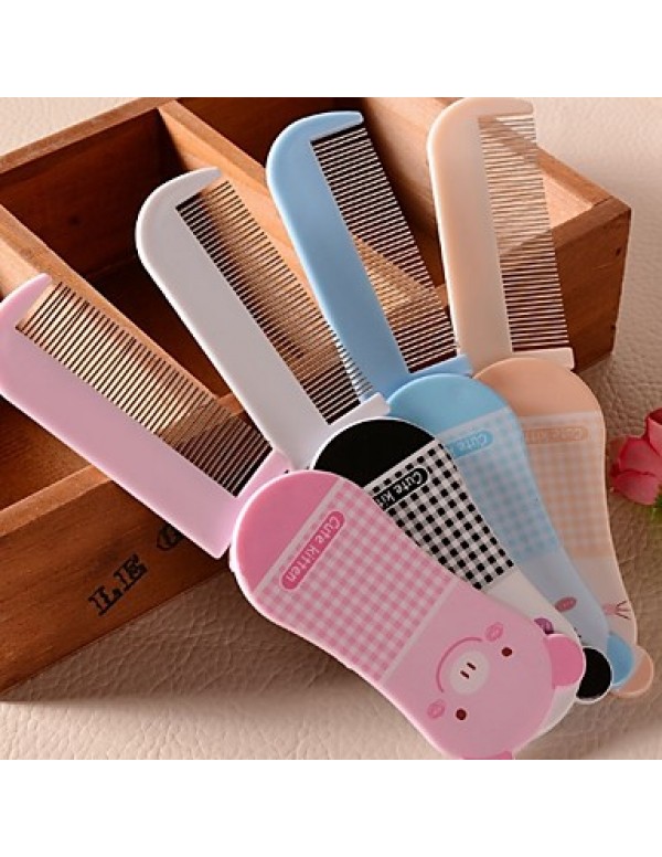 Folding Combs Pocket Hair Brushes Portable Foldable Comb with Mirror(Ramdon Color)  