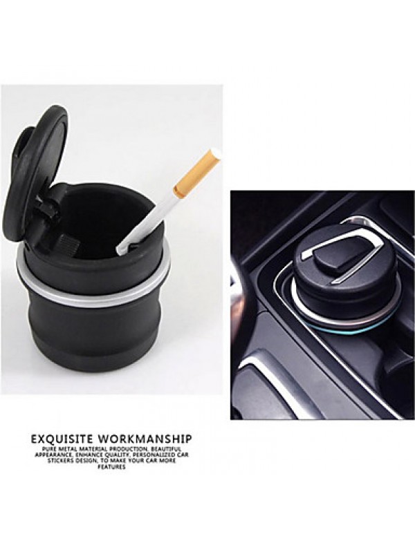 Plastic Cigarette Detachable Car Cup Holder Cigarette Ashtray Led Light Travel Portable Car Ashtray  