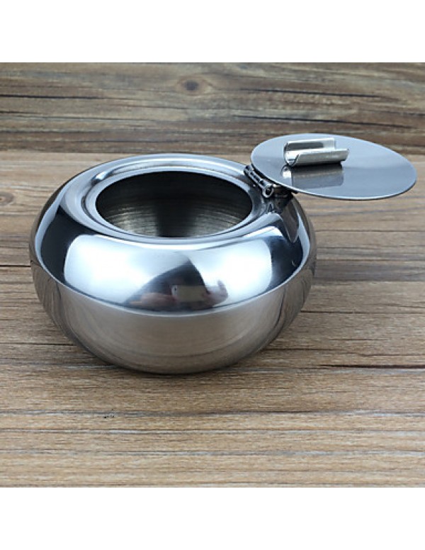 1PC  Creative Home Decoration Domestic Bureaux KTV  Windtight Stainless Steel Ashtray  