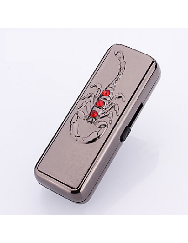 1PC Set Auger Scorpion Metal Creative USB Charging Lighter Environmental Protection Electronic Cigarette Lighter  