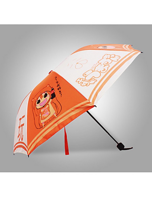 Black / White / Orange Folding Umbrella Sunny and Rainy Textile Travel / Lady / Men  