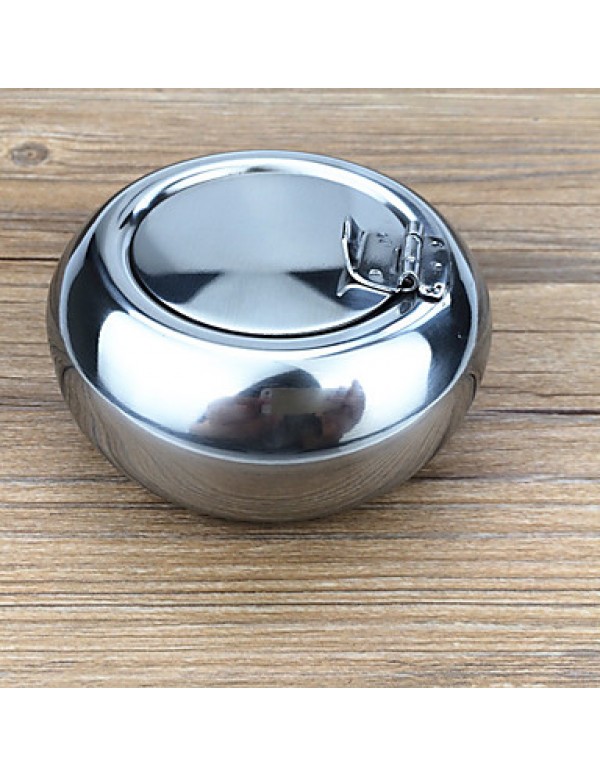 1PC  Creative Home Decoration Domestic Bureaux KTV  Windtight Stainless Steel Ashtray  