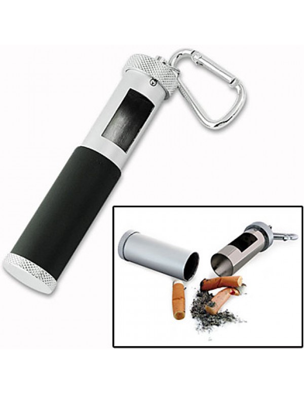 Stainless Carabiner Ashtray Portable Tobacco Ash Bin(Random Color)  