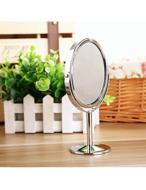 Creative Metal Desktop Makeup Mirror Reversible Magnifying Mirror Small Rotating Mirror 1 2 Magnification Function  