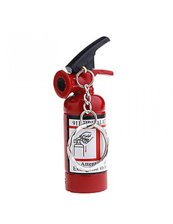 Mini Fire Extinguisher Style Butane Lighter With Keychain  