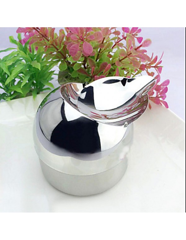 Stainless Steel Metal CylInder Cigarette Cigar Ashtray Silver Tone  