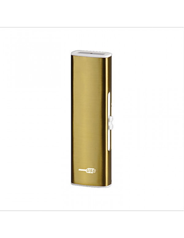 (Color random)On The Double Cigarette Lighter Usb Rechargeable Lighter Gift Windproof Lighters  
