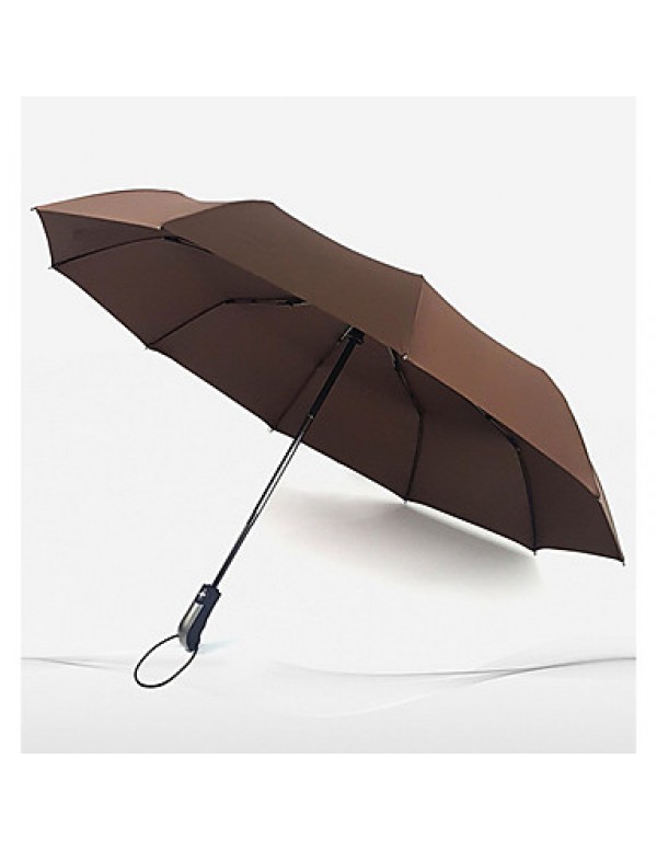 Red / Black / Blue / Brown / Purple Folding Umbrella Sunny and Rainy Textile Travel / Lady / Men  