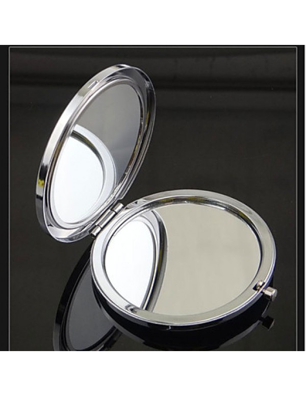 Crystal Makeup Mirror Folding Portable Compact Mirror Beauty Make up Tools Elegant Espelho Women Metal Pocket Mirror  