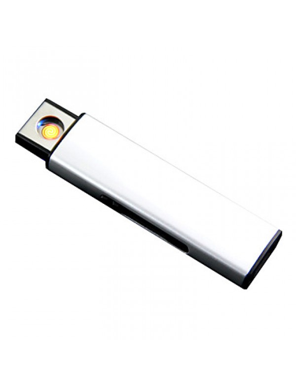 (Color random)On The Double Cigarette Lighter Usb Rechargeable Lighter Gift Windproof Lighters  