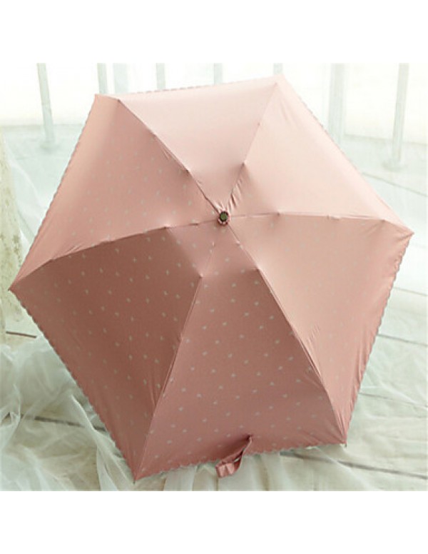 Butterfly Knot Mini Five Folding Sun Proof Uv Sun Umbrella Shade Lace Umbrella  