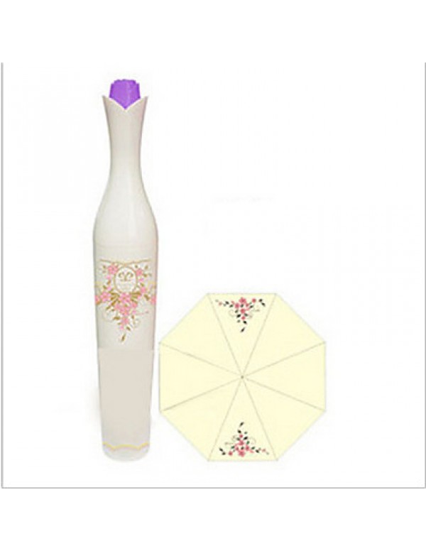 Rose Umbrella Portable Umbrella Seventy Percent Off Sun Umbrella Lovely Folding Simple Rose Umbrella Umbrella Bottle  