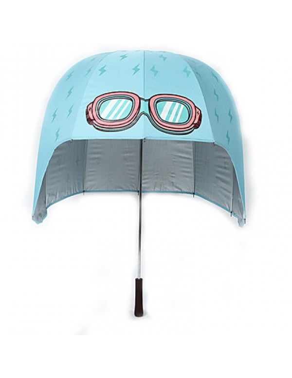 Blue Folding Umbrella Sunny and Rainy Textile Kids  