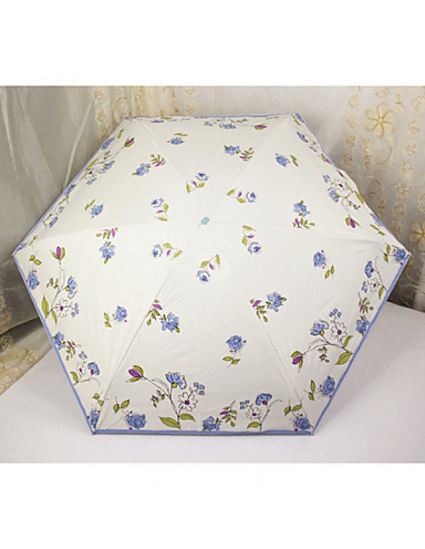 Hand Painted Floral Sunny And Rainy Umbrella  