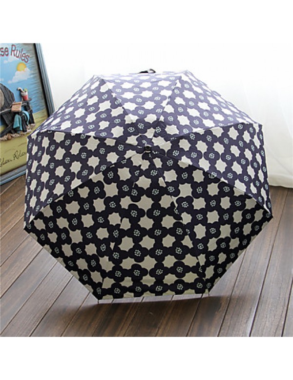 Elegant Flowers Half Off Portable Small And Pure And Fresh And Translucent Super Sun Umbrella  