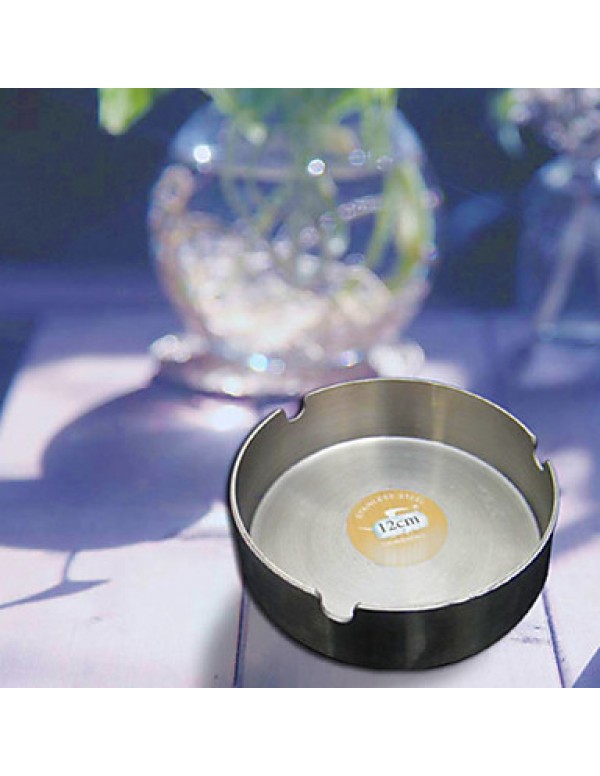 12CM Stainless Steel Ashtray Hotel Bar Home Ashtray Cigarette Ash Holder  