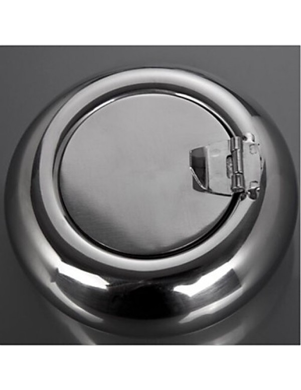 Polished Portable Stainless Steel Cigarette Ashtray Ash Container  